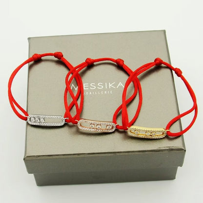 [Okajuri Jewelry]Messika Care(s) pink cord pavé bracelet