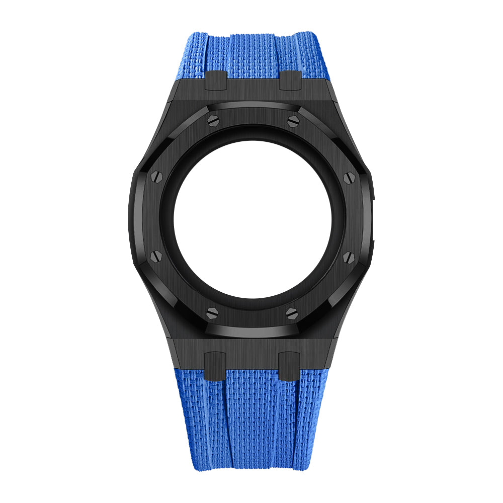 Steel Case & Fluoroelastomer Strap Full‑wrap Embedded Watch Band