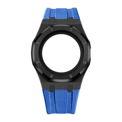Steel Case & Fluoroelastomer Strap Full‑wrap Embedded Watch Band
