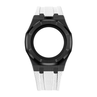 Steel Case & Fluoroelastomer Strap Full‑wrap Embedded Watch Band