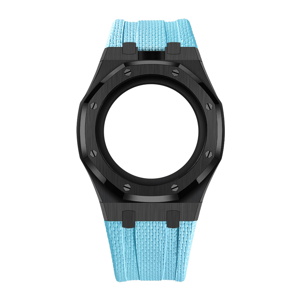 Steel Case & Fluoroelastomer Strap Full‑wrap Embedded Watch Band