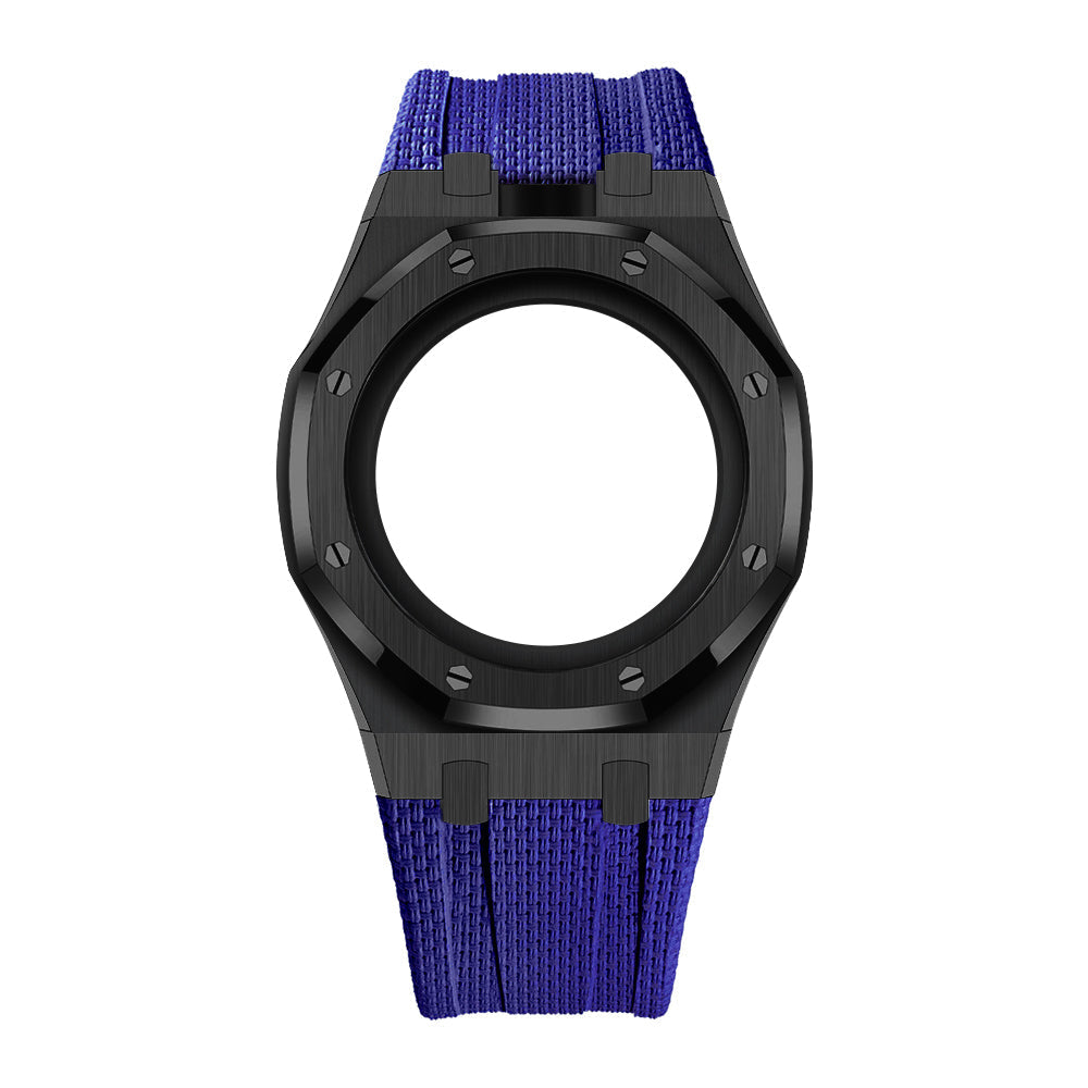 Steel Case & Fluoroelastomer Strap Full‑wrap Embedded Watch Band