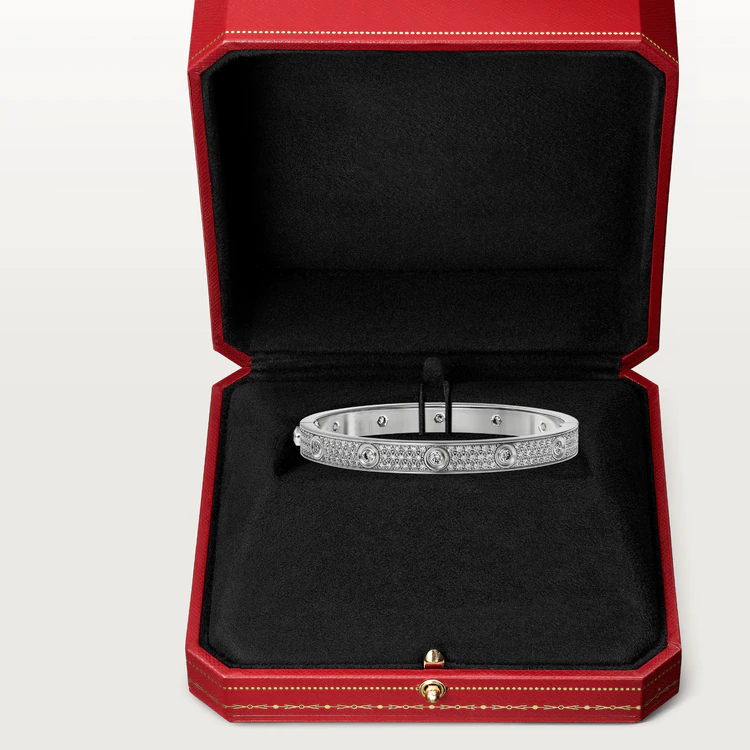 [Okajuri Jewelry]LOVE BRACELET 6.1MM DIAMOND-PAVED 10 BIG DIAMONDS