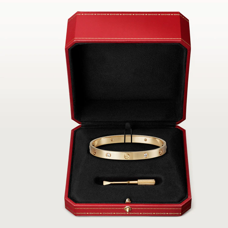 [Okajuri Jewelry]LOVE BRACELET 6.1MM 4 DIAMONDS