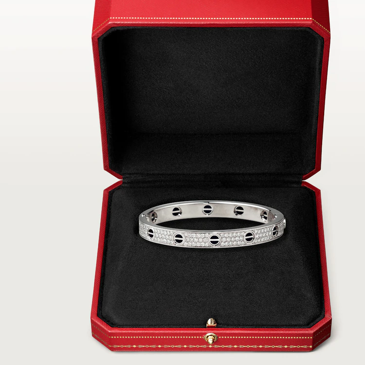 [Okajuri Jewelry] LOVE BRACELET 6.1MM DIAMOND-PAVED CERAMIC
