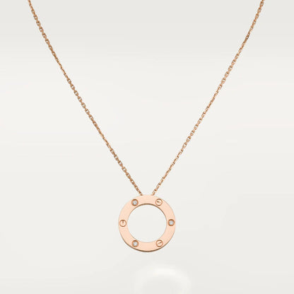 [Okajuri Jewelry]LOVE NECKLACE 16MM 3 DIAMONDS