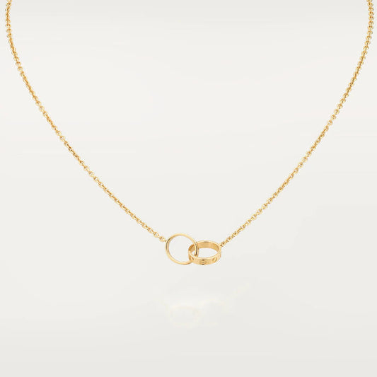 [Okajuri Jewelry]LOVE NECKLACE DOUBLE RING GOLD