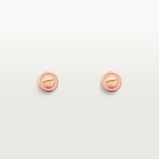 [Okajuri Jewelry]LOVE EARRINGS PINK GOLD 10MM