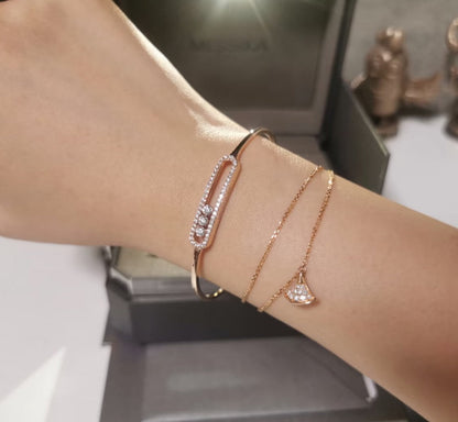 [Okajuri Jewelry] Move Pavé Diamond Bangle Bracelet M