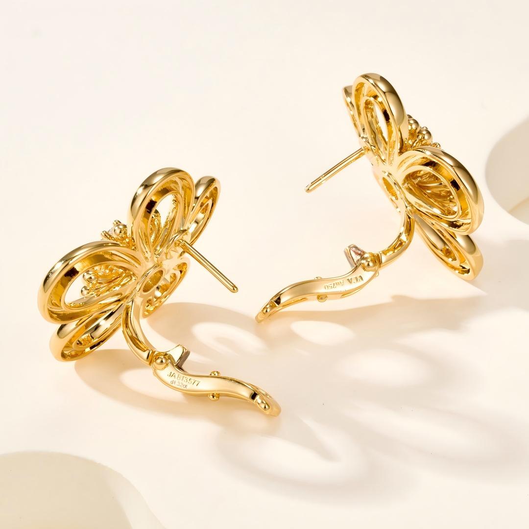 [Okajuri Jewelry] FLOWERLACE EARRING 5 DIAMONDS