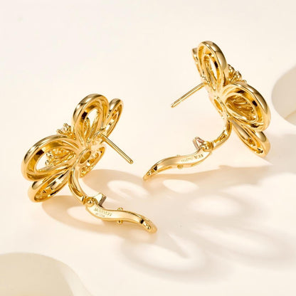 [Okajuri Jewelry] FLOWERLACE EARRING 5 DIAMONDS