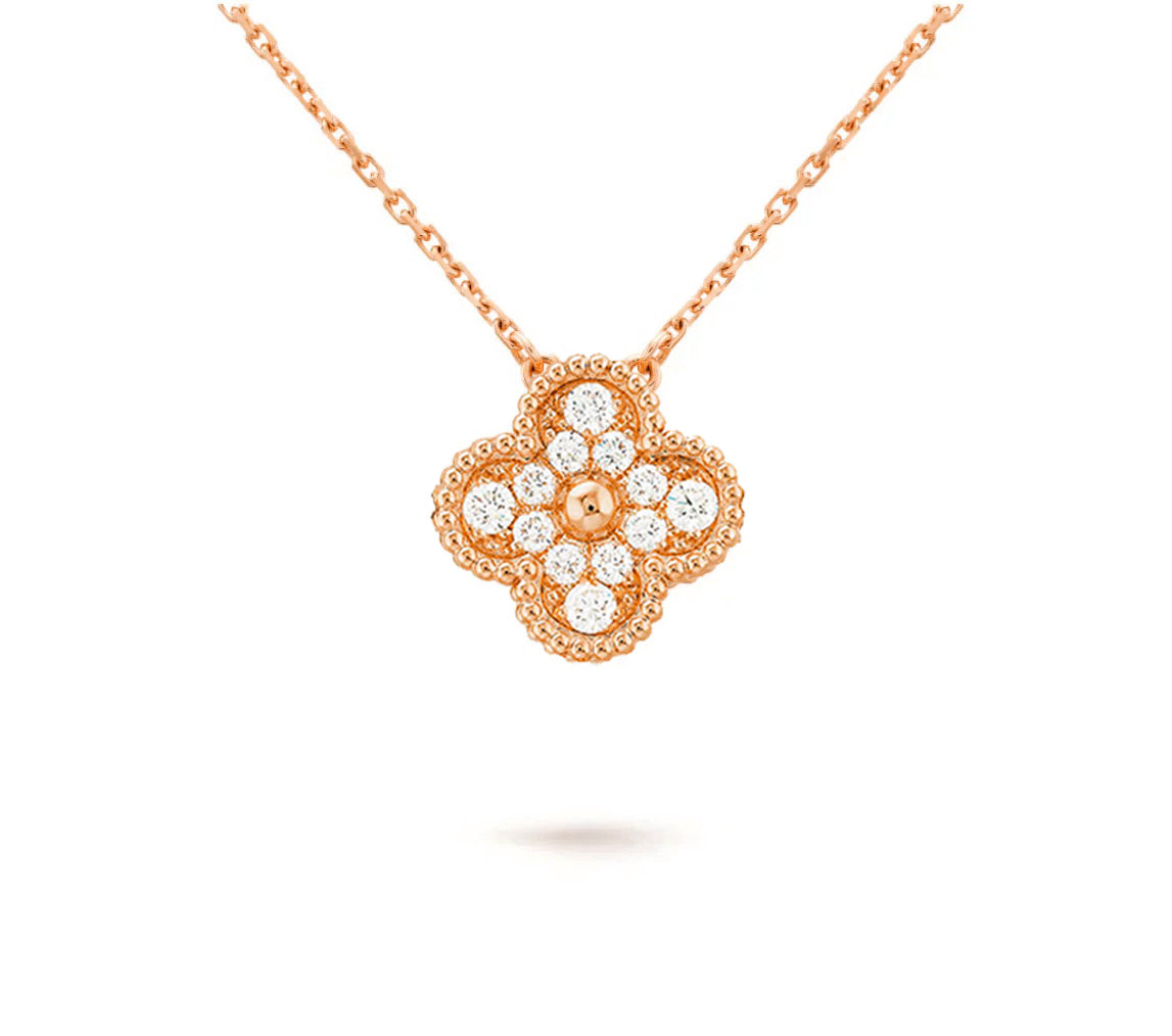 [Okajuri Jewelry] CLOVER 15MM SINGLE FLOWER NECKLACE COLLECTION