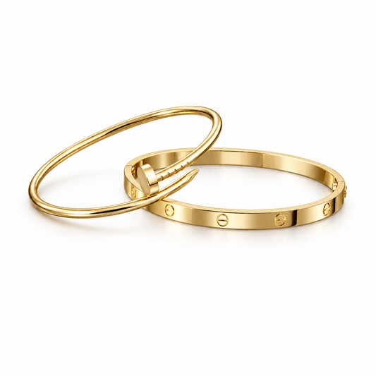 [Oakjuri™ Jewelry] ] LOVE & JUSTE Classic Bracelet Stack Set