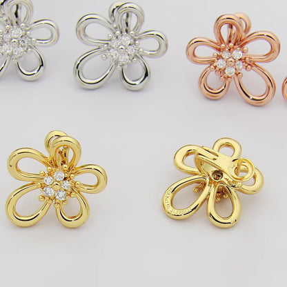 [Okajuri Jewelry] FLOWERLACE EARRING 5 DIAMONDS