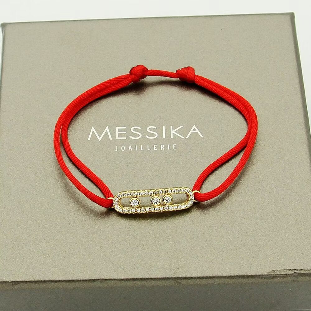 [Okajuri Jewelry]Messika Care(s) pink cord pavé bracelet