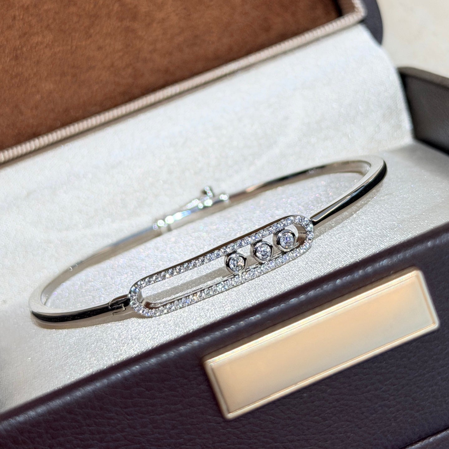 [Okajuri Jewelry] Move Pavé Diamond Bangle Bracelet M