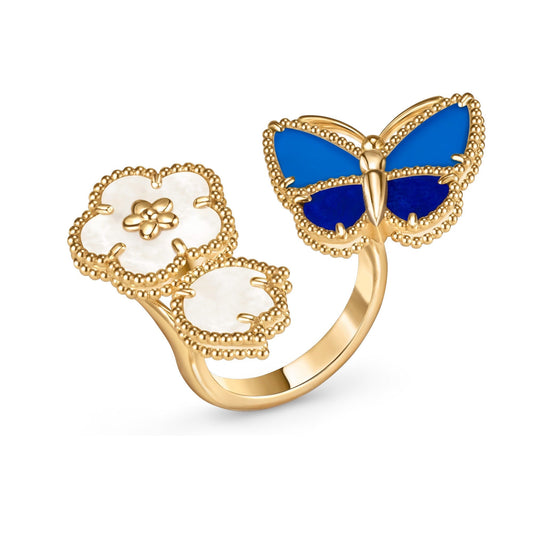 [Okajuri Jewelry]LUCKY SPRING BUTTERFLY OPEN-FACE RINGS