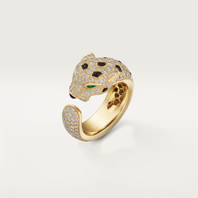 [Okajuri Jewelry] PANTHERE SPOTTED FULL DIAMOND MEDIUM RING