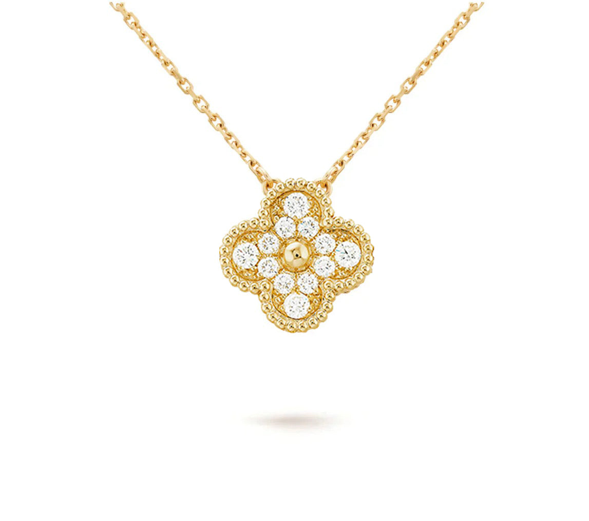 [Okajuri Jewelry] CLOVER 15MM SINGLE FLOWER NECKLACE COLLECTION