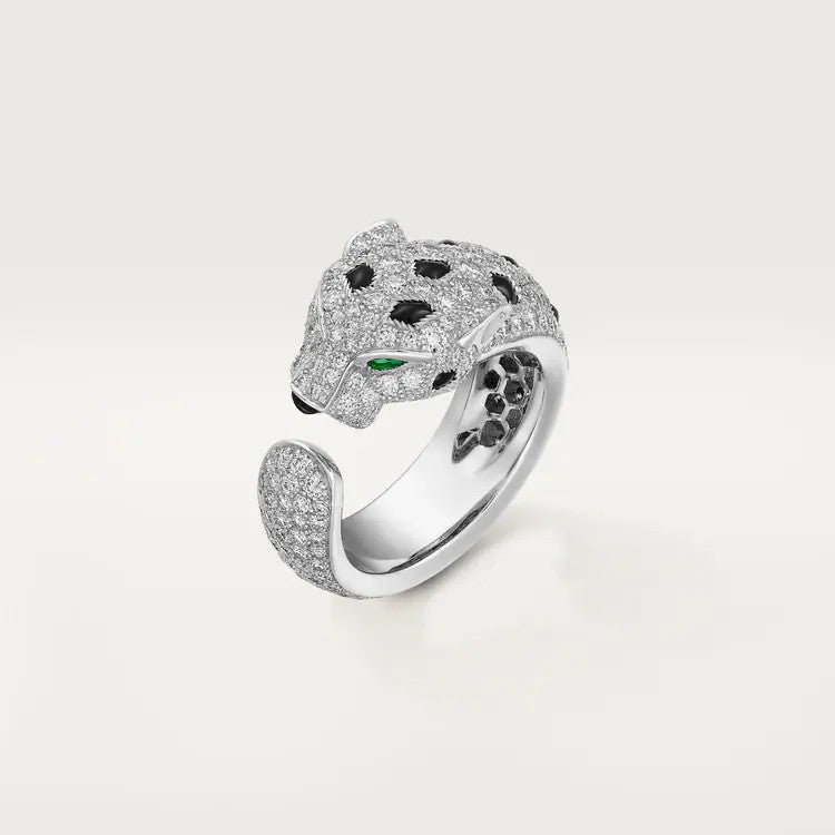 [Okajuri Jewelry] PANTHERE SPOTTED FULL DIAMOND MEDIUM RING
