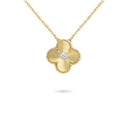 [Okajuri Jewelry] CLOVER 15MM DIAMOND SINGLE FLOWER NECKLACE COLLECTION