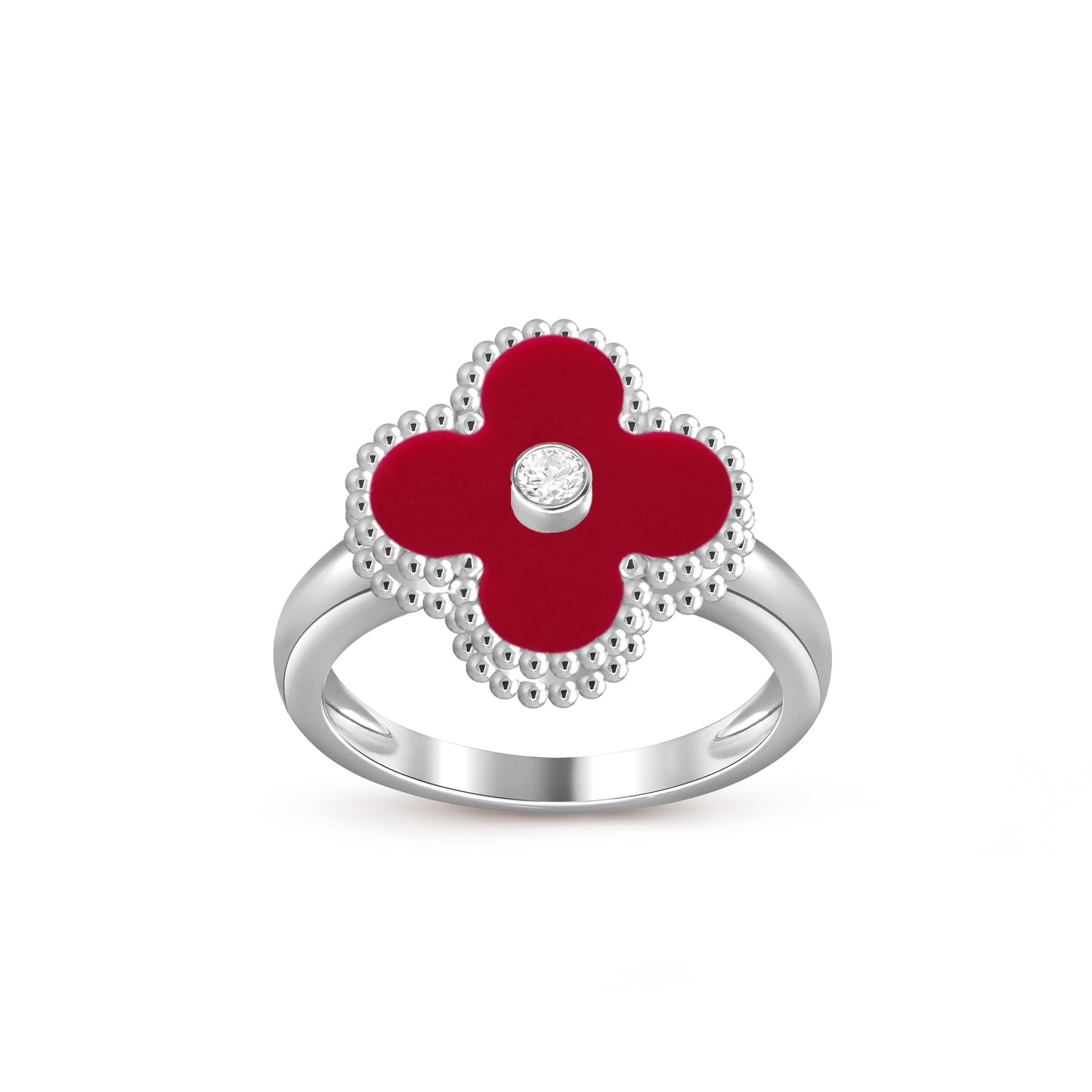 [Okajuri Jewelry] CLOVER SILVER DIOMND RING COLLECTION
