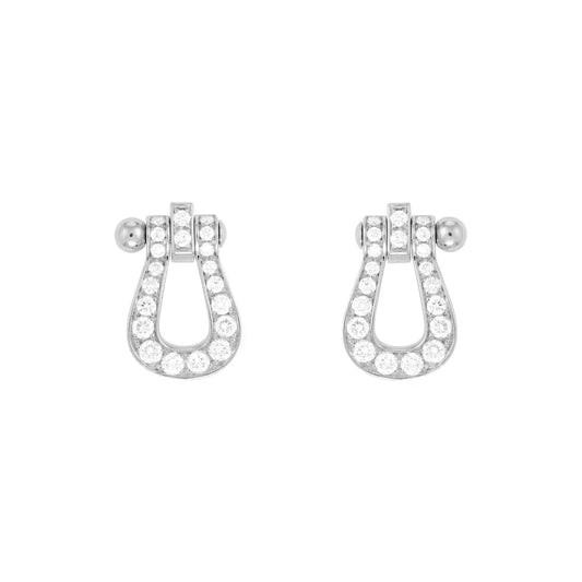 [Okajuri Jewelry]FORCE 10 FULL DIAMOND STUD EARRINGS MINI MODEL