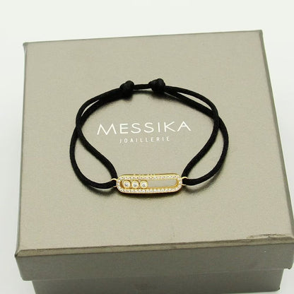 [Okajuri Jewelry]Messika Care(s) pink cord pavé bracelet