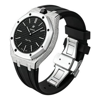 Royal Oak Pop Exclusive Steel Case With Diamond(Moissanite) & Silicone Strap
