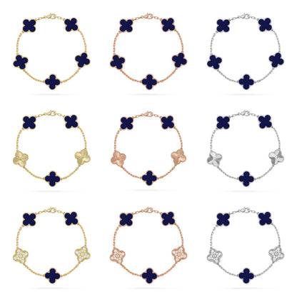 [Okajuri Jewelry]CLOVER 5 MOTIF LAPIS LAZULI BRACELET COLLECTION