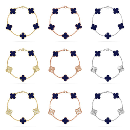 [Okajuri Jewelry] CLOVER 5 MOTIF LAPIS LAZULI BRACELET COLLECTION