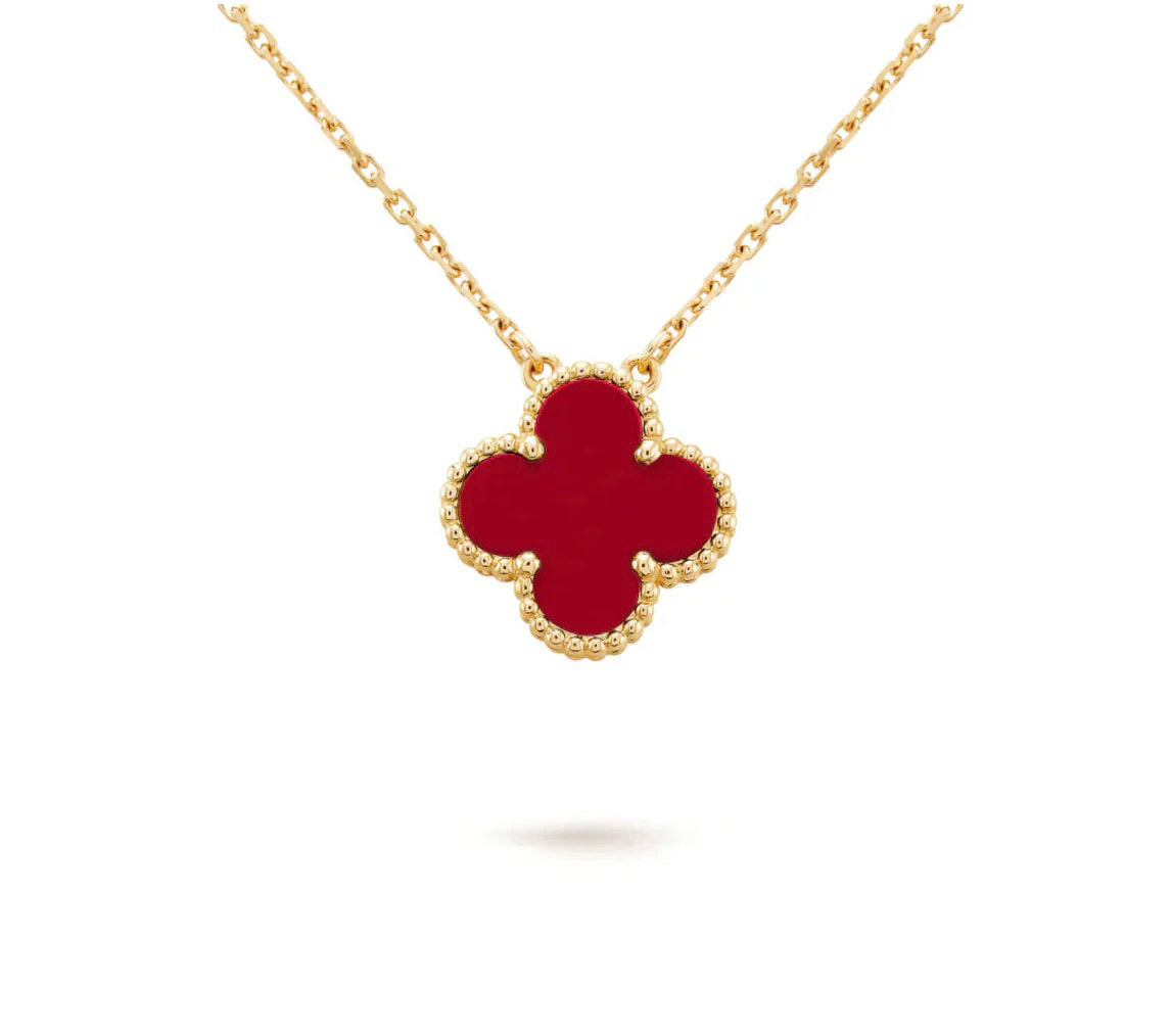 [Okajuri Jewelry] CLOVER 15MM SINGLE FLOWER NECKLACE COLLECTION