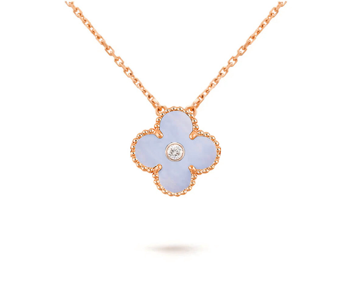 [Okajuri Jewelry] CLOVER 15MM DIAMOND SINGLE FLOWER NECKLACE COLLECTION
