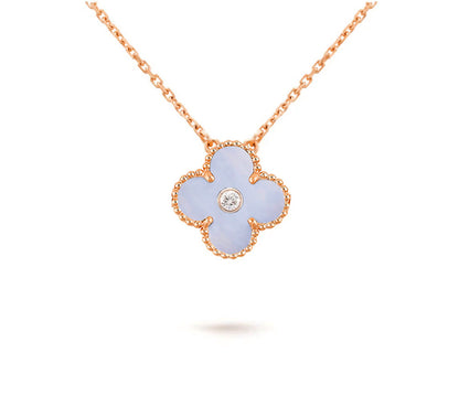 [Okajuri Jewelry] CLOVER 15MM DIAMOND SINGLE FLOWER NECKLACE COLLECTION