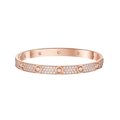 [Okajuri Jewelry] LOVE BRACELET 6.1MM DIAMOND-PAVED 10 BIG DIAMONDS