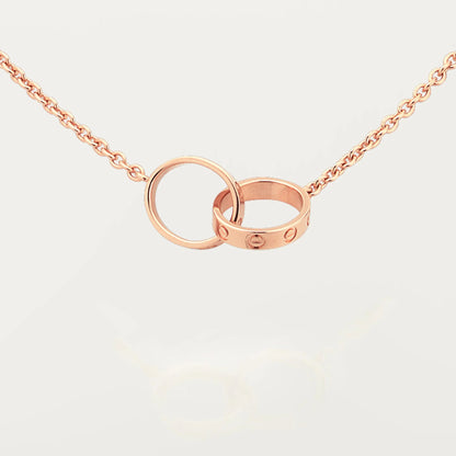 [Okajuri Jewelry] LOVE DOUBLE RING NECKLACE