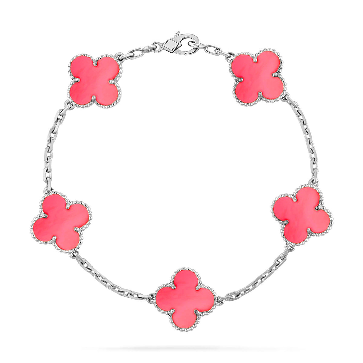 [Okajuri Jewelry] CLOVER 5 MOTIFS  PINK MOP BRACELET COLLECTION