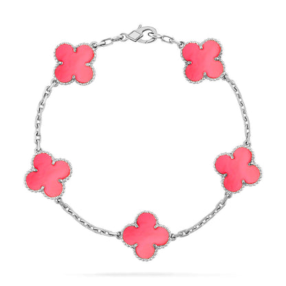 [Okajuri Jewelry]  CLOVER 5 MOTIFS  PINK MOP BRACELET COLLECTION