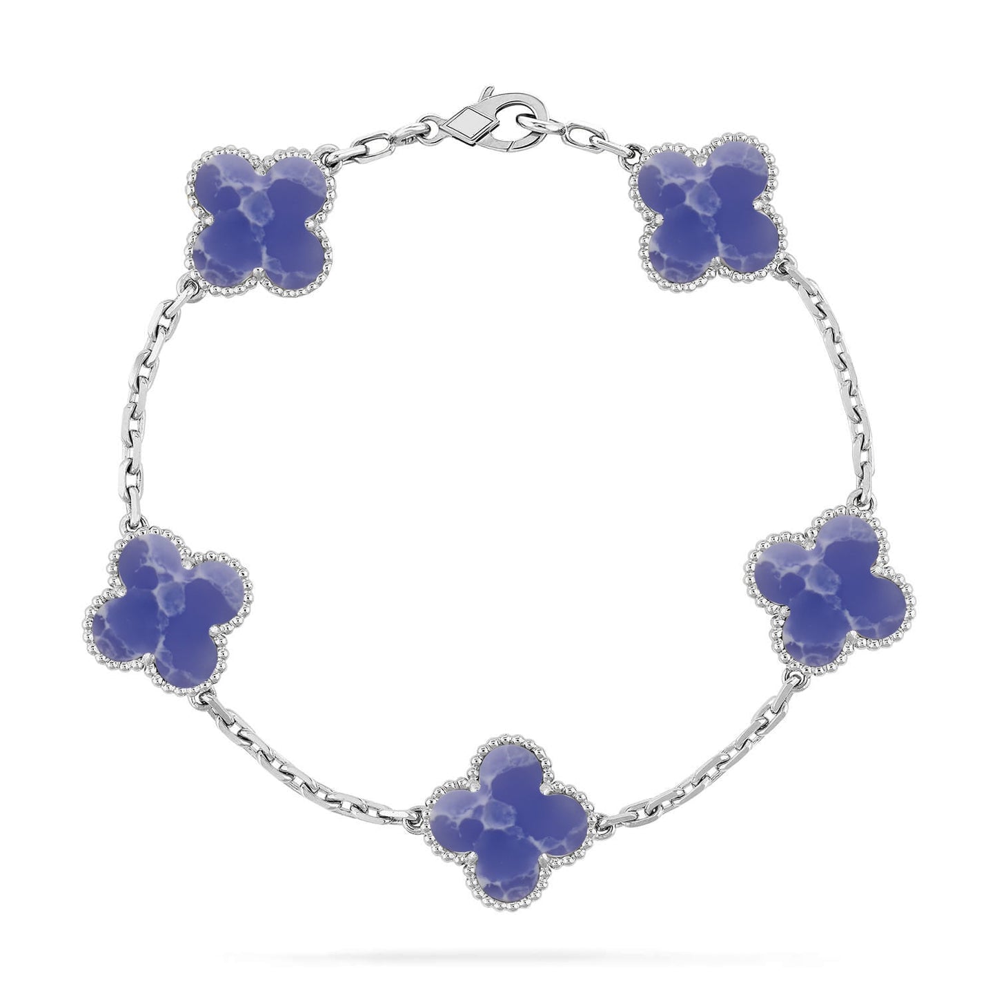 [Okajuri Jewelry] CLOVER 5 MOTIF BLUE VEINS BRACELET COLLECTION