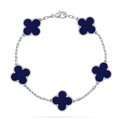 [Okajuri Jewelry] CLOVER 5 MOTIF LAPIS LAZULI BRACELET COLLECTION