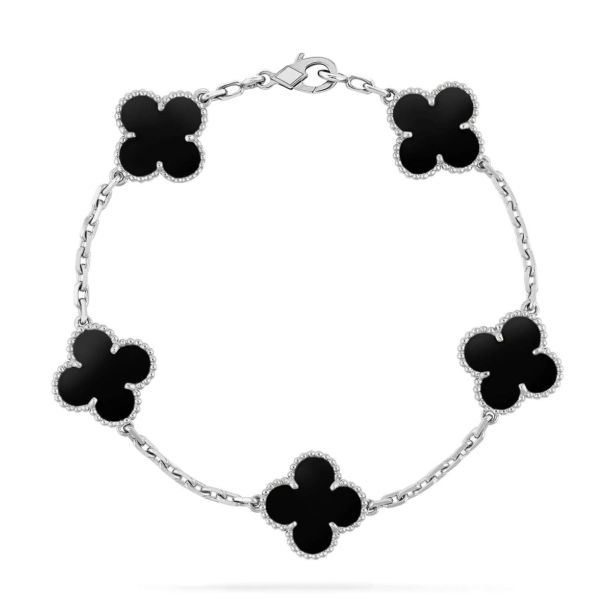 [Okajuri Jewelry]  CLOVER 5 MOTIF ONYXS BRACELET COLLECTION