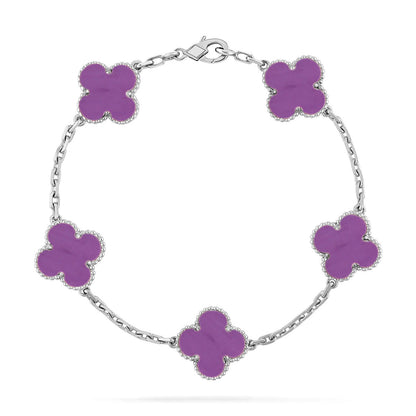 [Okajuri Jewelry]  CLOVER 5 MOTIF VIOLET BRACELET COLLECTION