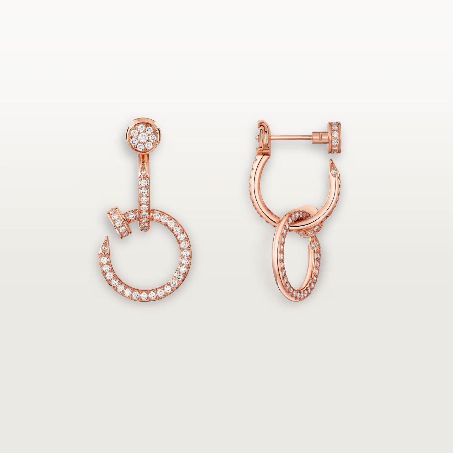 [Okajuri Jewelry] JUSTE FULL DIAMOND DOUBLE EARRINGS