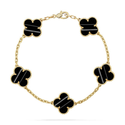 [Okajuri Jewelry]  CLOVER 5 MOTIF PULSAR STONE BRACELET COLLECTION