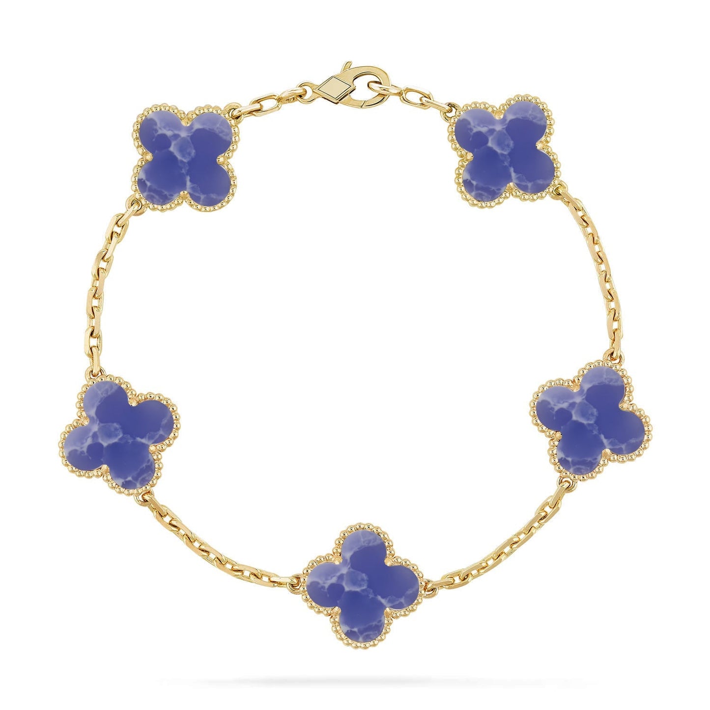 [Okajuri Jewelry] CLOVER 5 MOTIF BLUE VEINS BRACELET COLLECTION