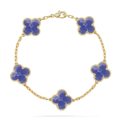[Okajuri Jewelry] CLOVER 5 MOTIF BLUE VEINS BRACELET COLLECTION