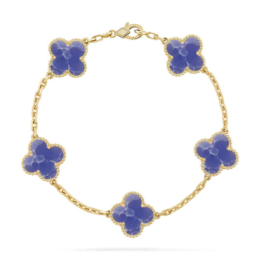 [Okajuri Jewelry]CLOVER 5 MOTIF BLUE VEINS BRACELET COLLECTION