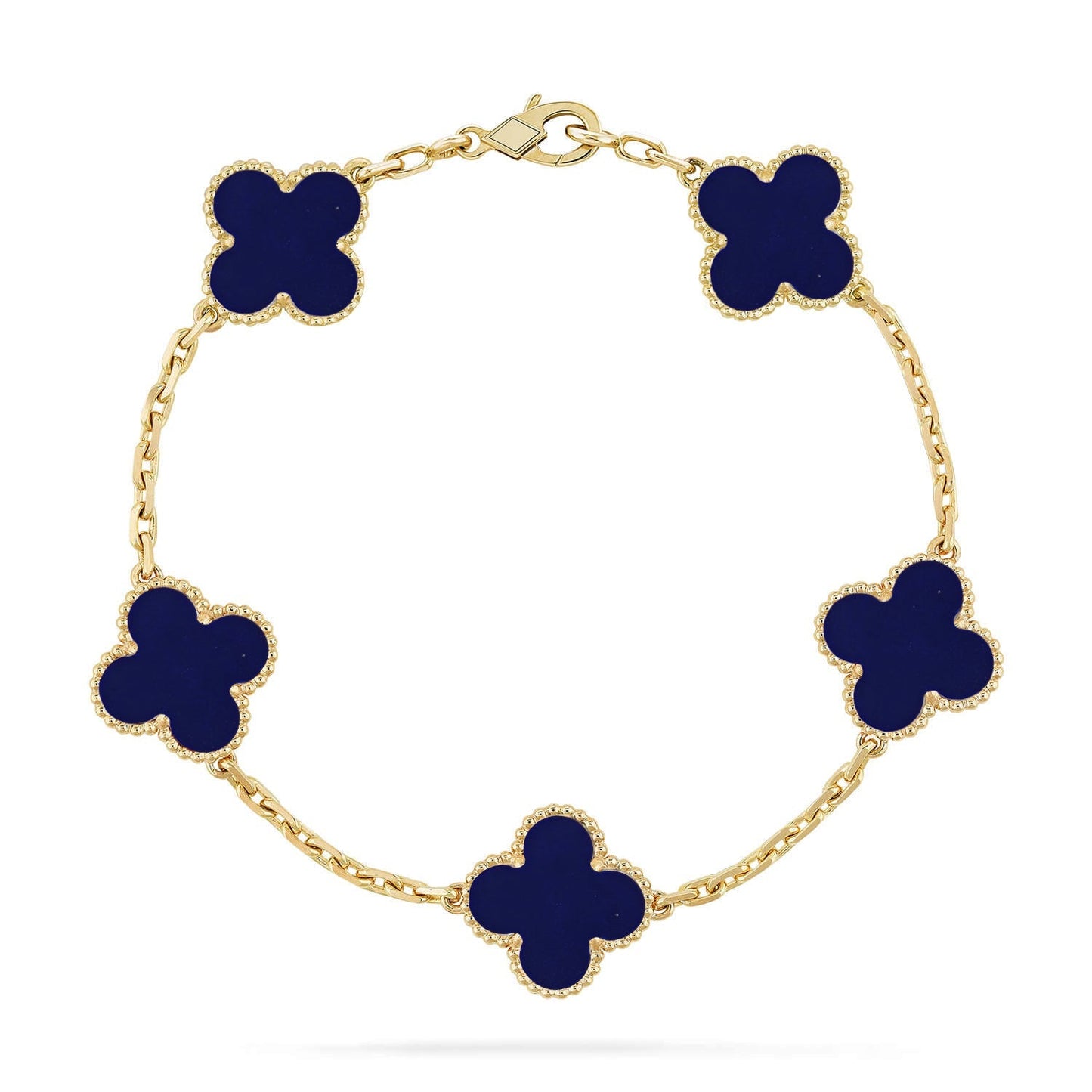 [Okajuri Jewelry] CLOVER 5 MOTIF LAPIS LAZULI BRACELET COLLECTION