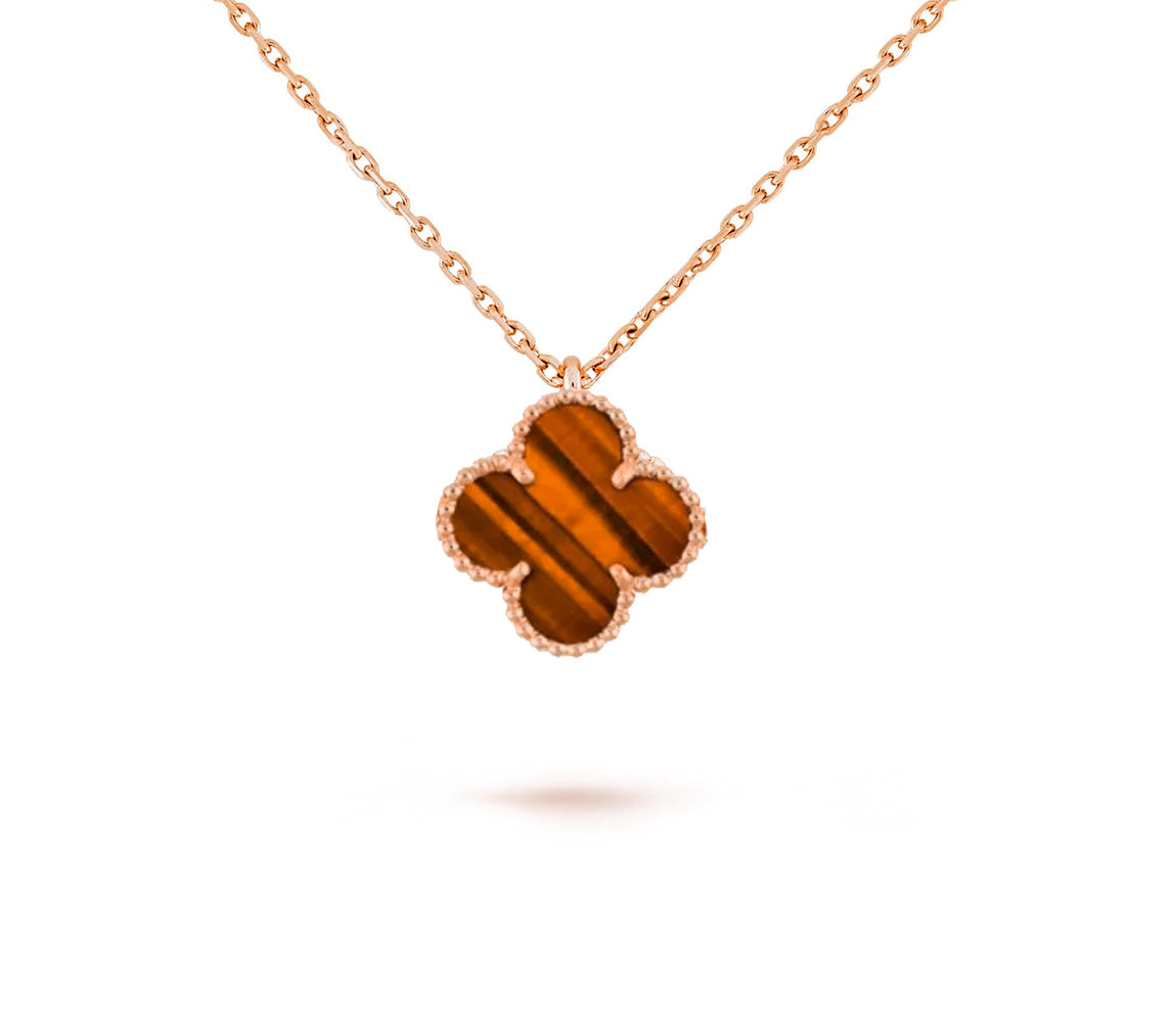 [Okajuri Jewelry] CLOVER MINI 9.5MM CARNELIANS NECKLACE COLLECTION