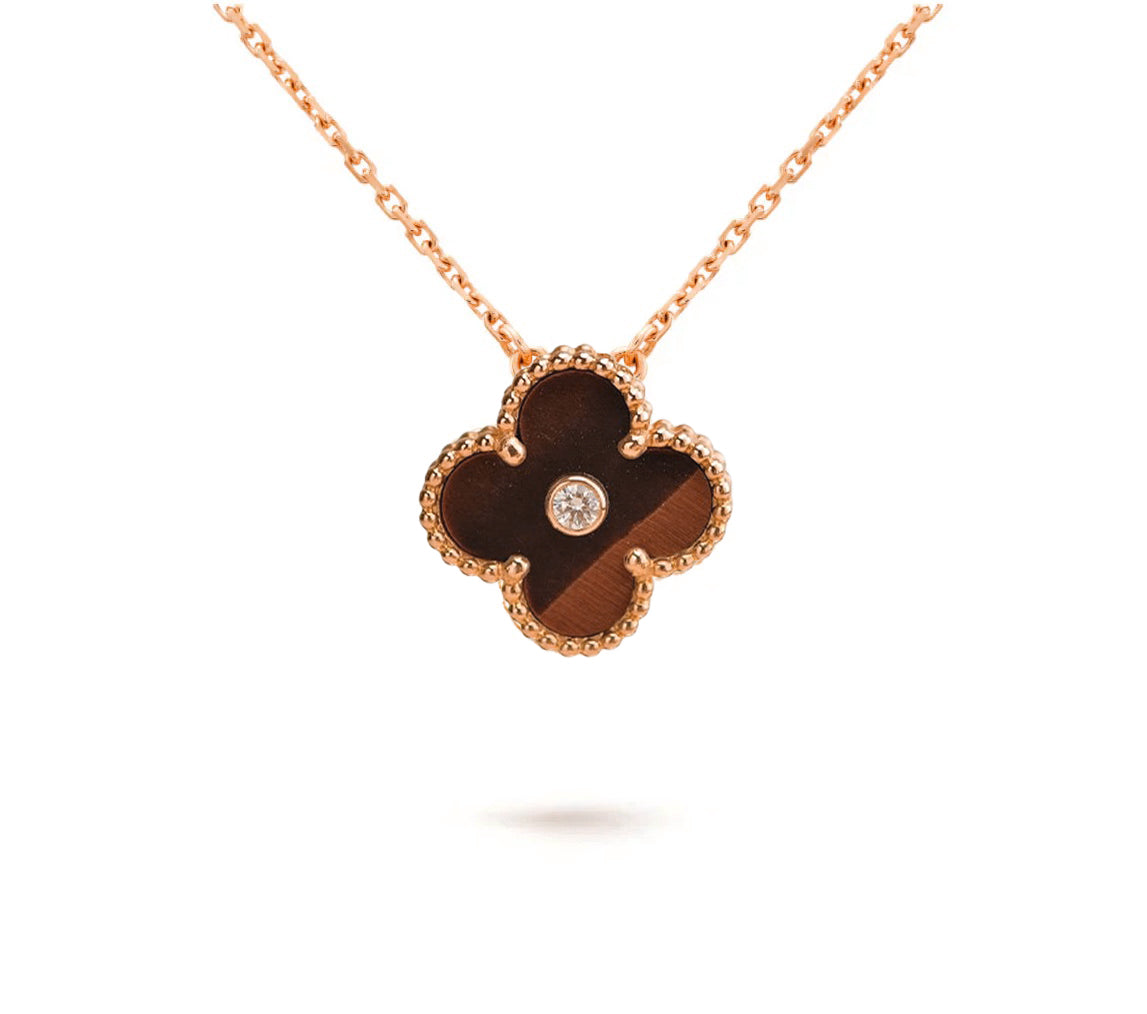 [Okajuri Jewelry] CLOVER 15MM DIAMOND SINGLE FLOWER NECKLACE COLLECTION